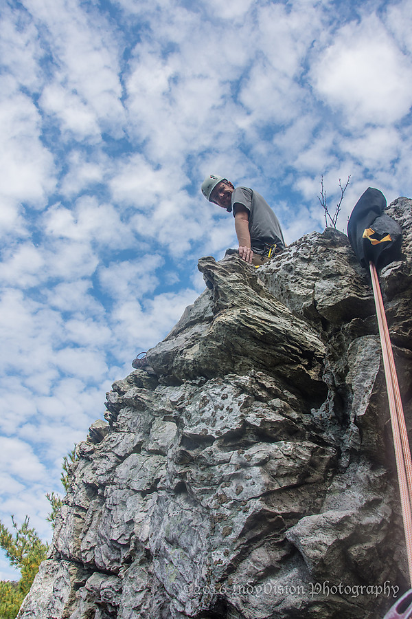 Photo climbing session at Raven Rock Hollow, October 16, 2016. IndyVision Photography 2016.